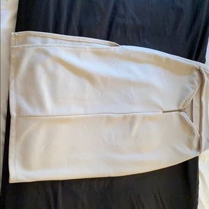 Cream pencil skirt